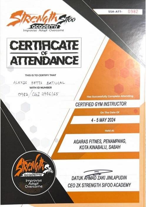 NASC, Certified Gym Instructor 2023